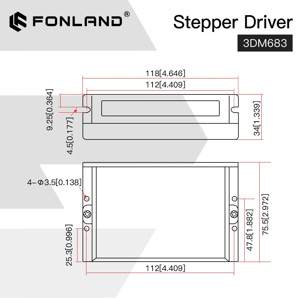 Leadshine 3 Phase 3DM683 Stepper Motor Driver 20-60V DC 0.5-8.3A for for Nema23 Nema34 Motor Controller