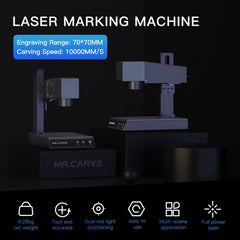 DAJA M1 Pro Fiber Laser Marking Machine with Rotary, Portable Laser Engraver Engraving Machine with Protective Goggles for All-Metals, Jewelry, Plastics, DIY Dog Tag