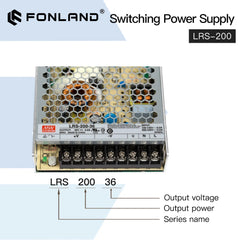 Meanwell Switching Power Supply LRS-200-5V 12V 24V 36V 48V MEANWELL AC/DC 200W Single Output