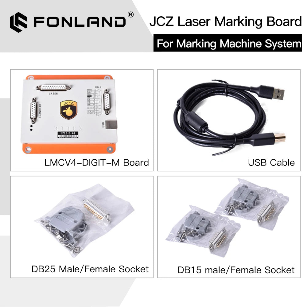 Original JCZ Controller Mainboard Card Set EZCAD LMCV4-DIGIT-M Co2 FBLI-B-LV4 Fiber Laser Control Card for Making Machine System