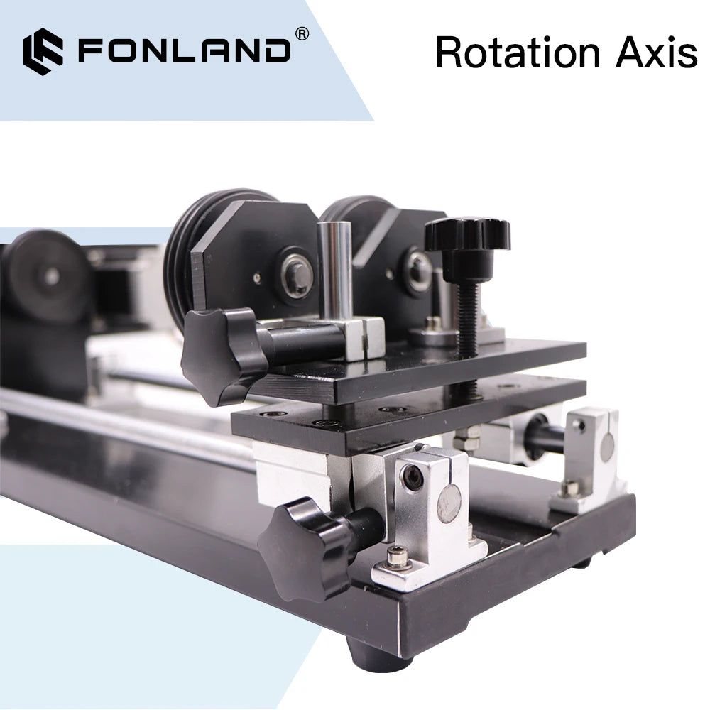 Rotary Axis Attachment 4 Wheels Router Laser Rotary Attachment with 2-Phase Stepper Motor for CO2 Rotate Engraving Machine