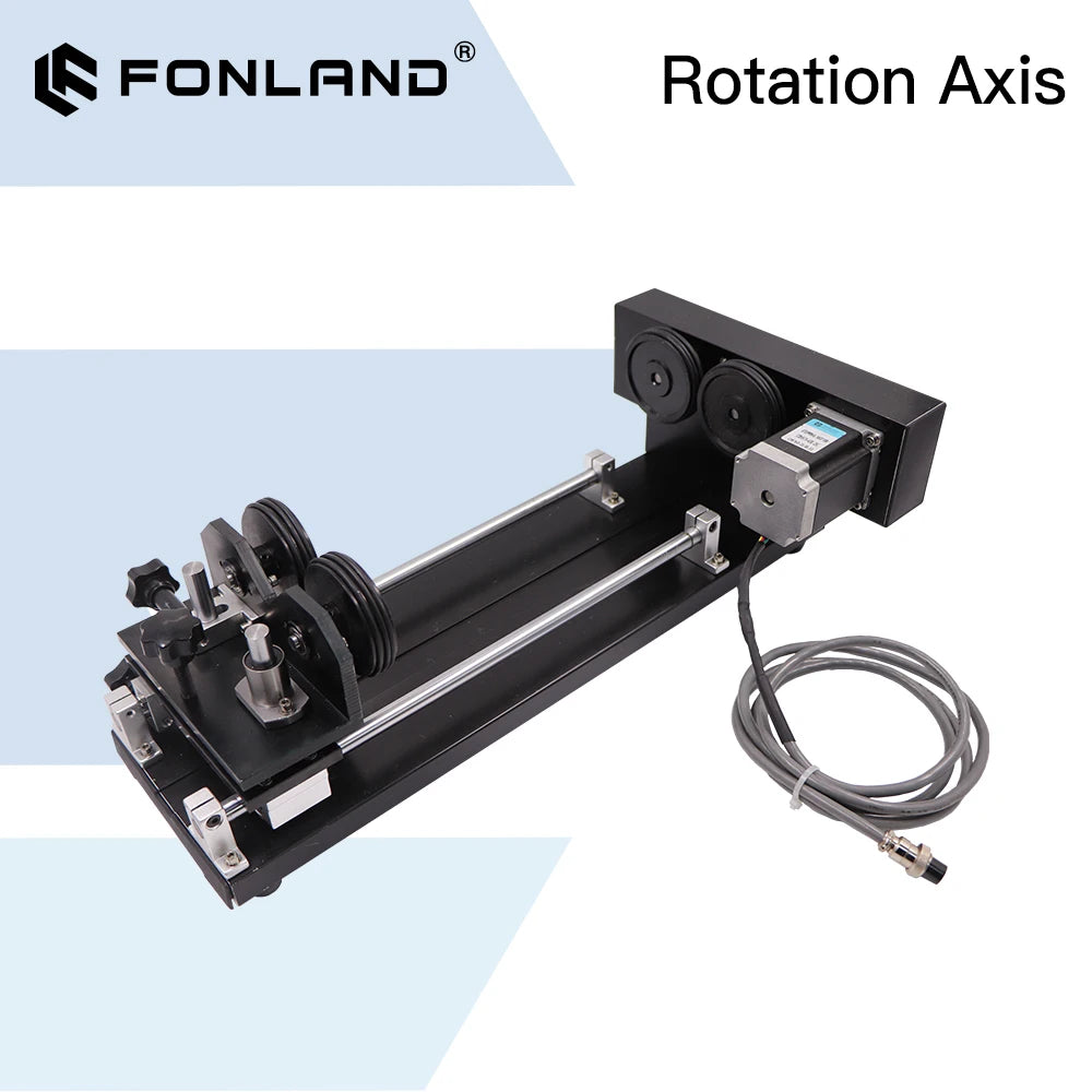 Rotary Axis Attachment 4 Wheels Router Laser Rotary Attachment with 2-Phase Stepper Motor for CO2 Rotate Engraving Machine