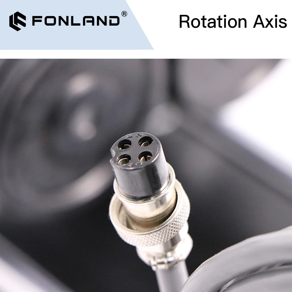 Rotary Axis Attachment 4 Wheels Router Laser Rotary Attachment with 2-Phase Stepper Motor for CO2 Rotate Engraving Machine