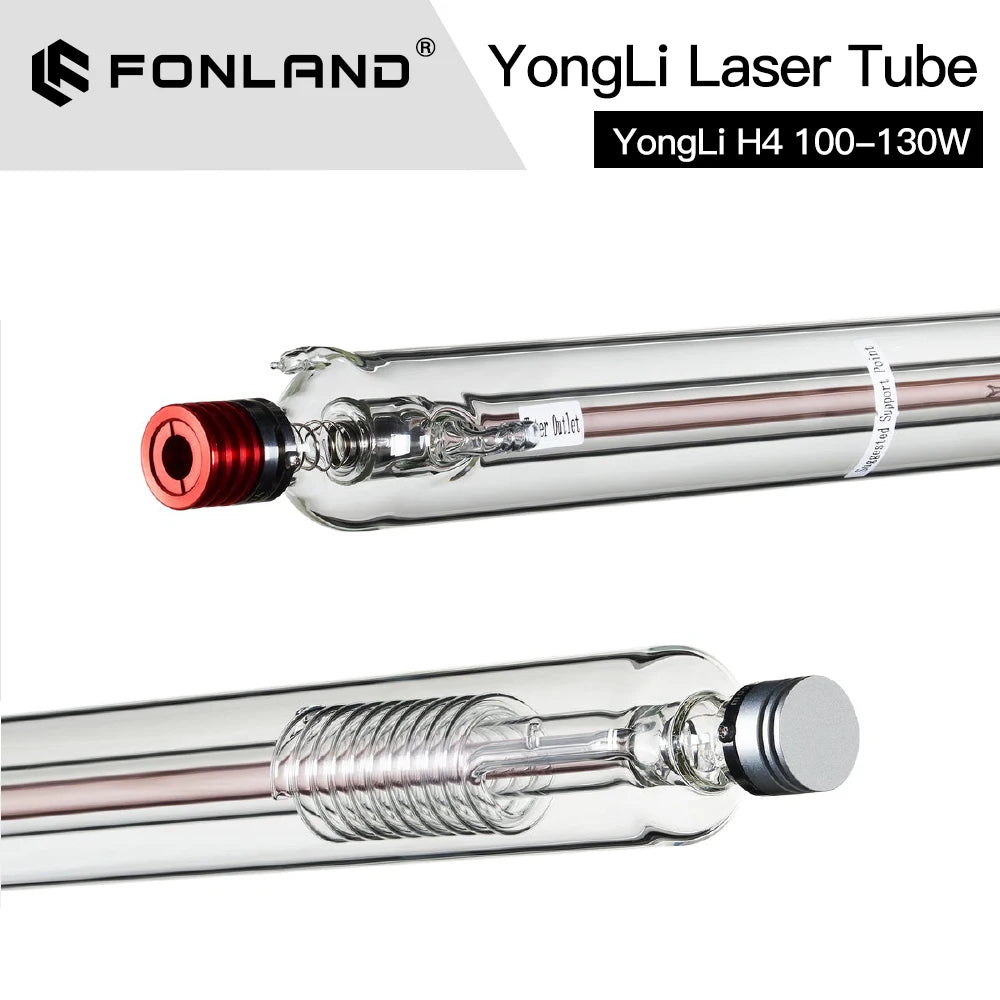 Yongli Original H4 100W CO2 Laser Tube H Series Dia.60mm Safe Packing for Laser Engraving Cutting Machine Lifetime Warranty